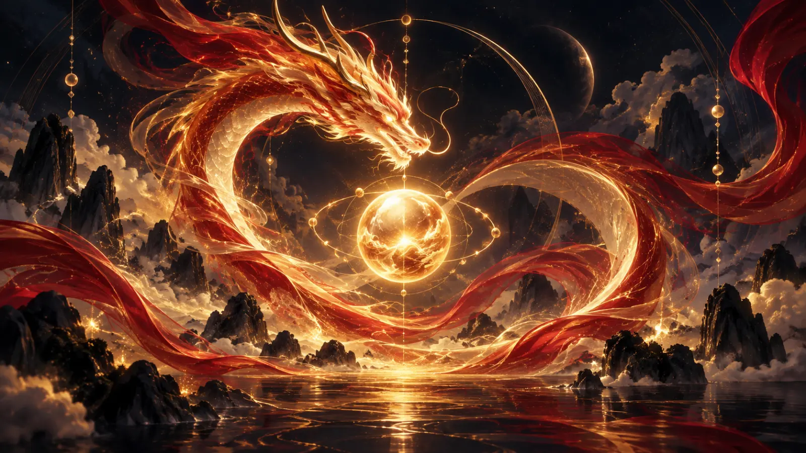 Dragon-inspired fortune illustration for the Hoki78 feature